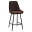 Barkruk Lynn velvet bruin 71 cm