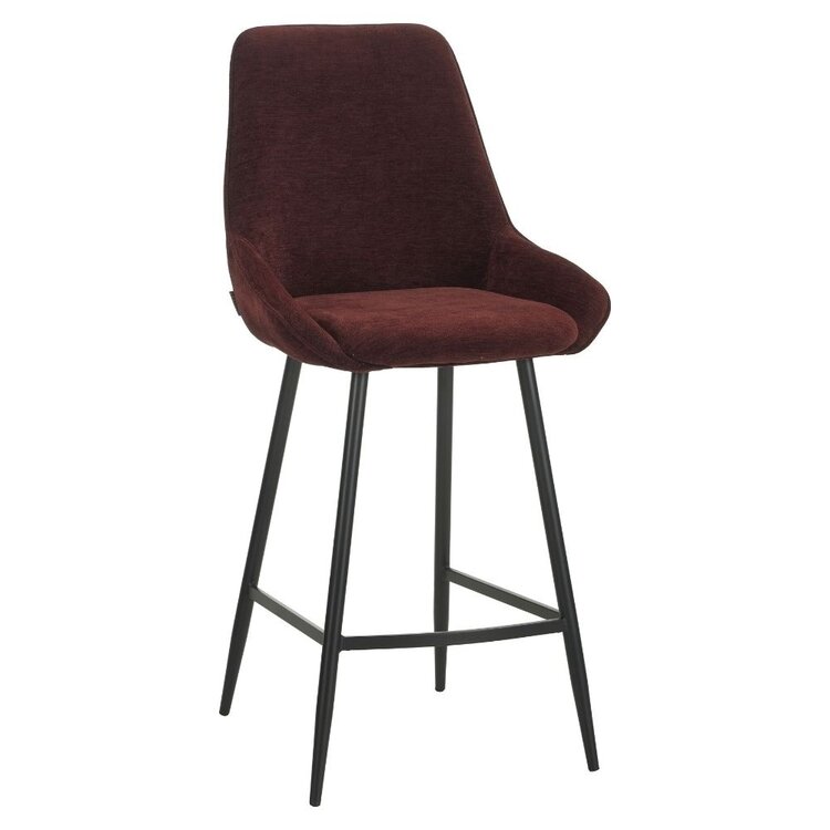 Barkruk Lynn velvet paars 71 cm