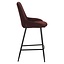 Barkruk Lynn velvet paars 71 cm