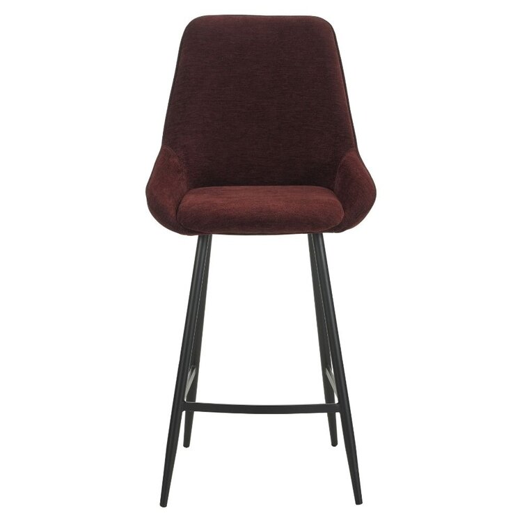 Barkruk Lynn velvet paars 71 cm