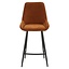 Barkruk Lynn velvet oker 71 cm