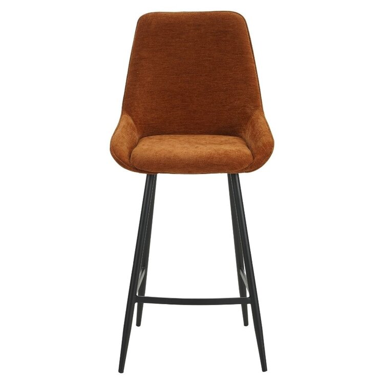 Barkruk Lynn velvet oker 71 cm
