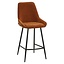 Barkruk Lynn velvet oker 71 cm