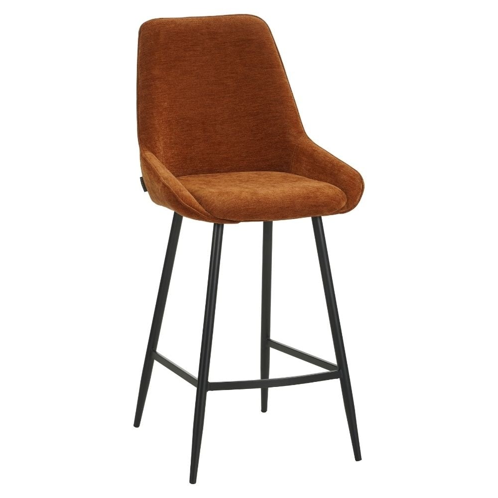 Barkruk Lynn velvet oker 71 cm
