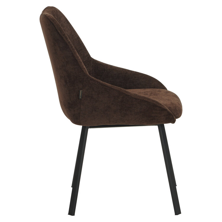 Eetkamerstoel Lynn velvet bruin