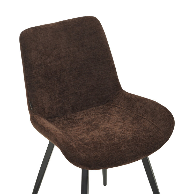 Eetkamerstoel Vic velvet bruin
