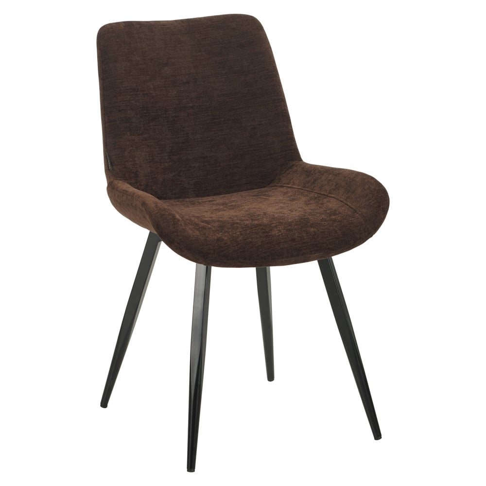 Eetkamerstoel Vic velvet bruin