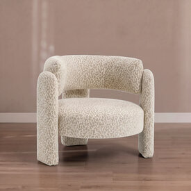 Fauteuil Jolie taupe leopard