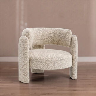 Fauteuil Jolie taupe leopard