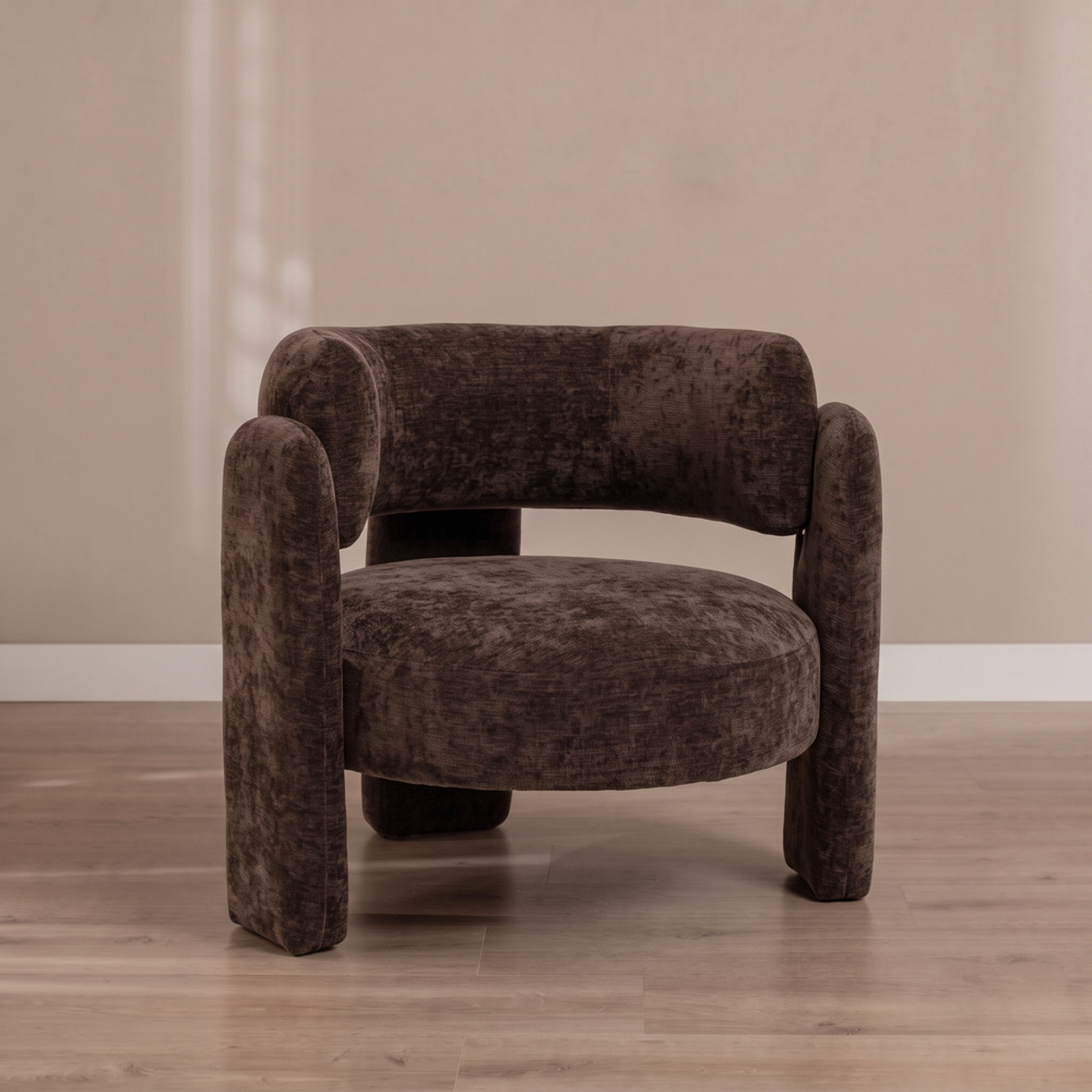 Fauteuil Jolie velvet bruin