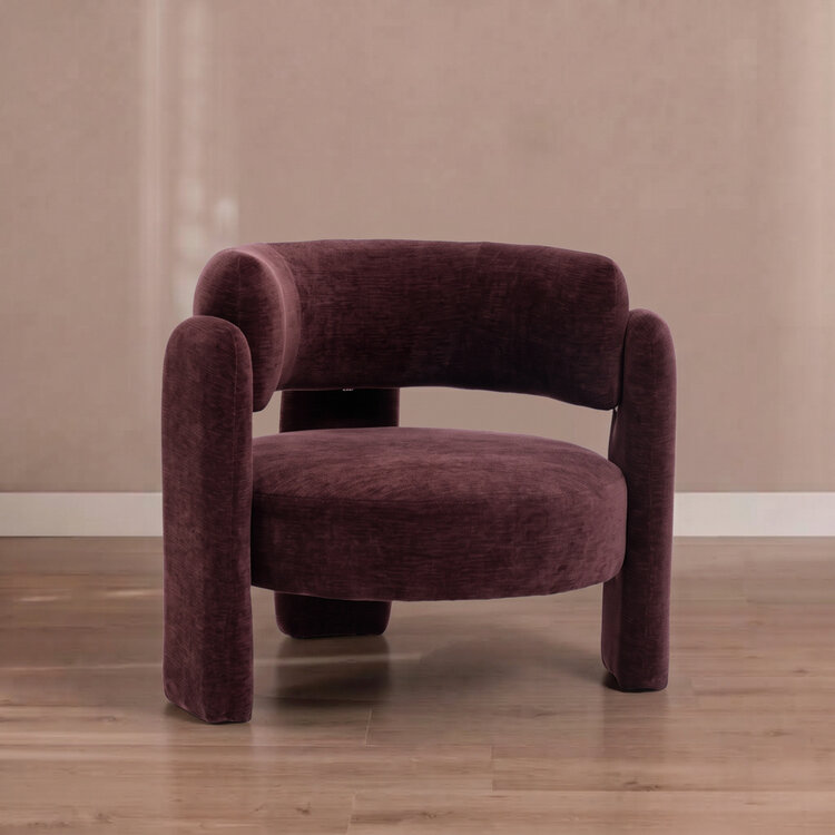 Fauteuil Jolie velvet paars