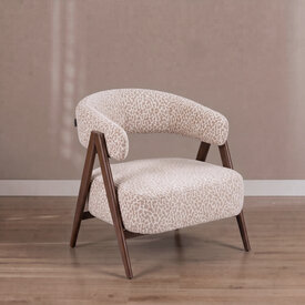 Fauteuil Yasmin leopard taupe