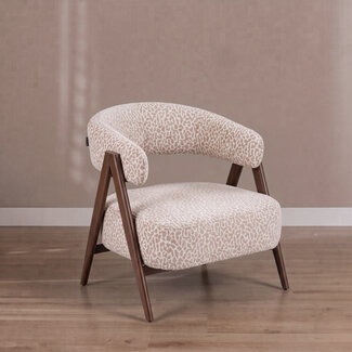 Fauteuil Yasmin leopard taupe