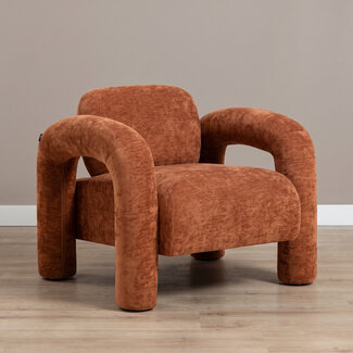 Fauteuil Tess velvet oker