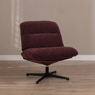 Fauteuil Sara draaibaar velvet paars