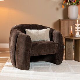Fauteuil Lois velvet bruin