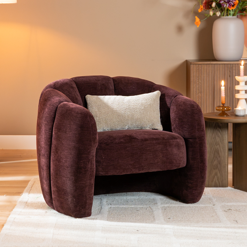 Fauteuil Lois velvet paars
