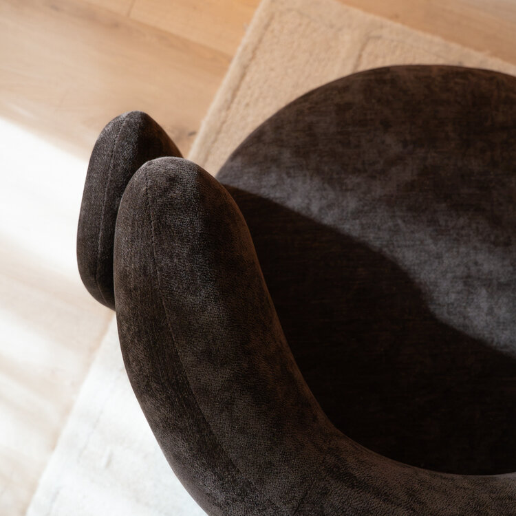 Fauteuil Jolie velvet bruin