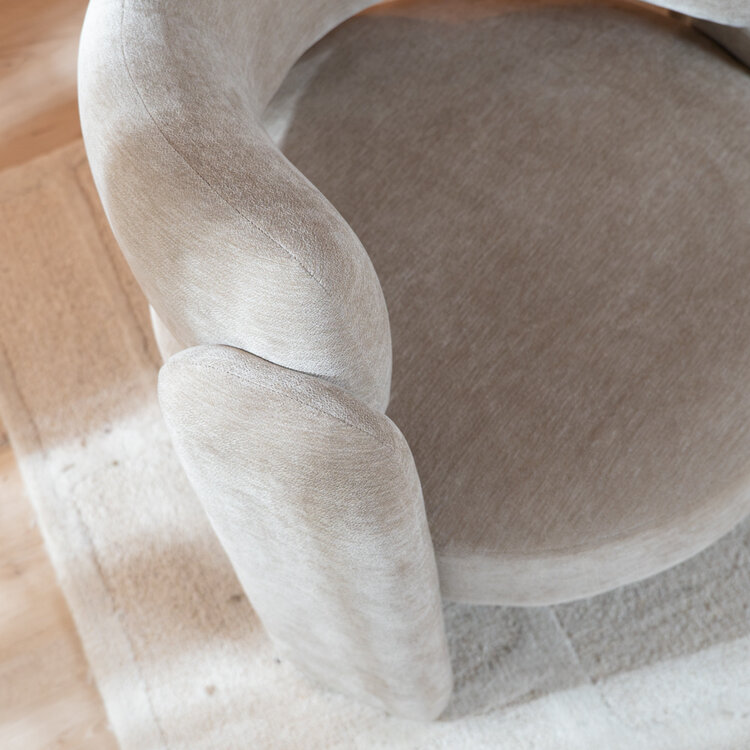 Fauteuil Jolie velvet beige