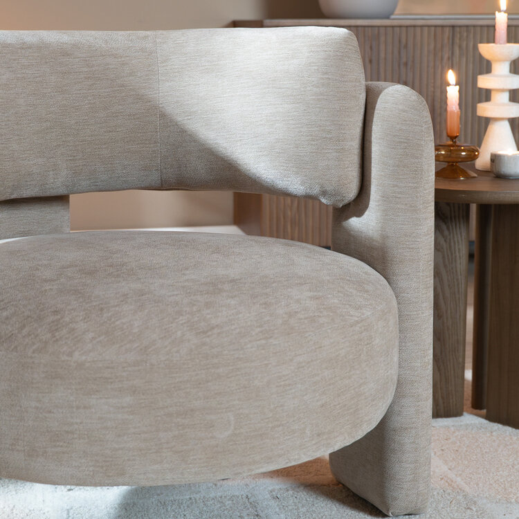 Fauteuil Jolie velvet beige