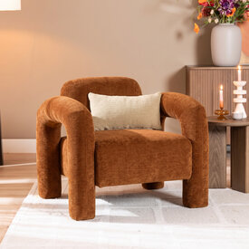 Fauteuil Tess velvet oker