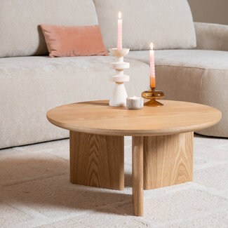 Salontafel Aya ø68 cm blank eiken