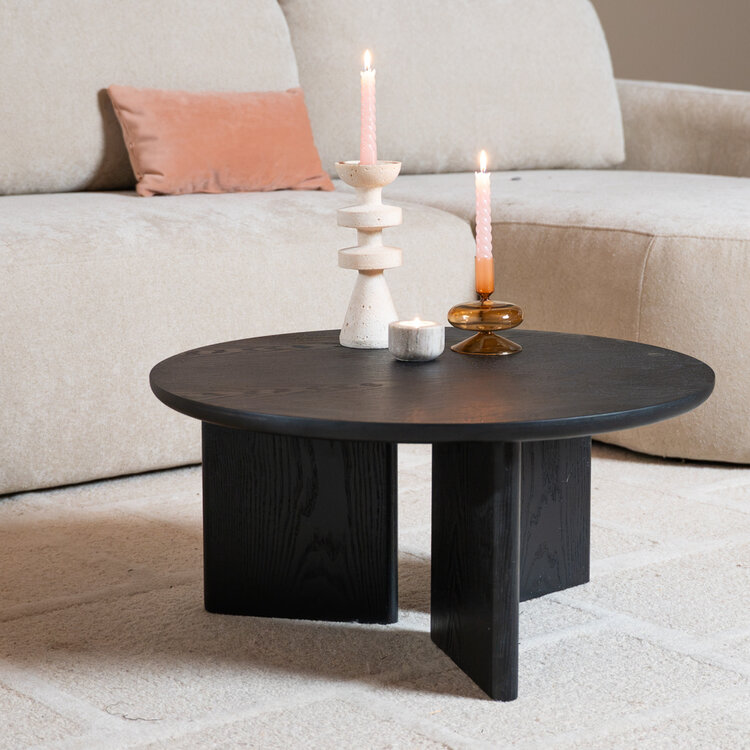 Salontafel Aya ø68 cm zwart