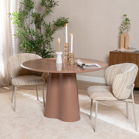 Eettafel Orion ø 120 cm mocha mousse