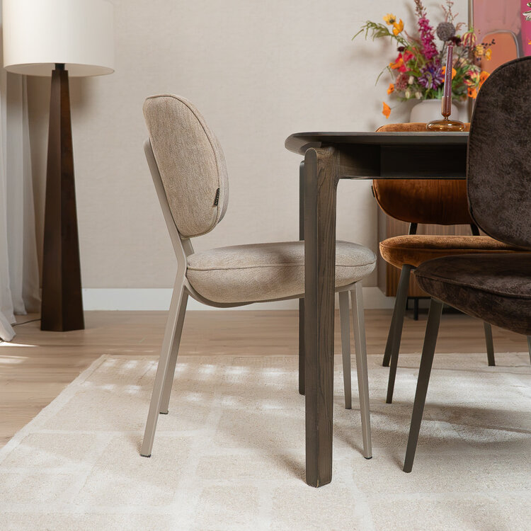 Eetkamerstoel Rosa velvet beige