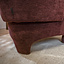 Fauteuil met hocker Emma velvet paars