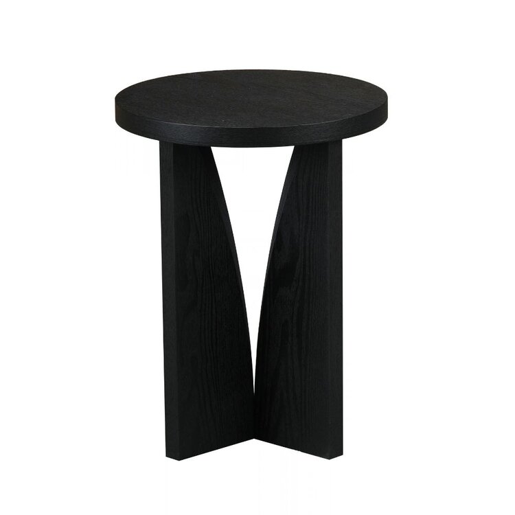 Bijzettafel Miami ø35 cm zwart eiken