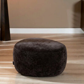 Poef Fenna velvet bruin