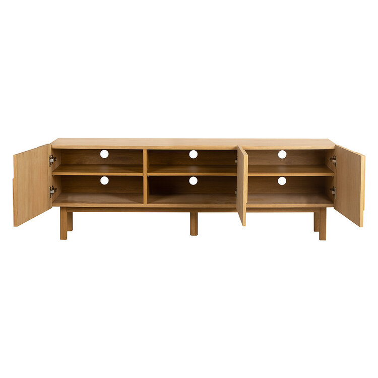 TV-meubel Mats blank eiken 160 cm