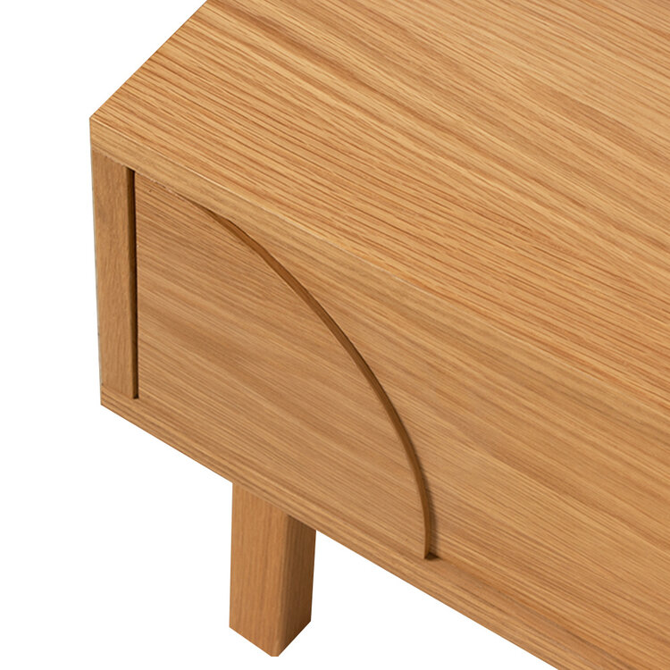 Salontafel Mats blank eiken 120 x 40 cm