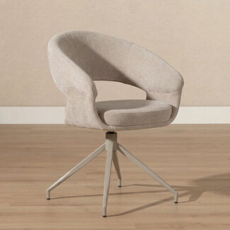 Eetkamerstoel Suzie draaibaar velvet beige