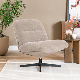 Fauteuil Sara draaibaar velvet beige