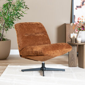 Fauteuil Sara draaibaar velvet oker