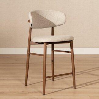 Barkruk Lara linnen taupe 70 cm