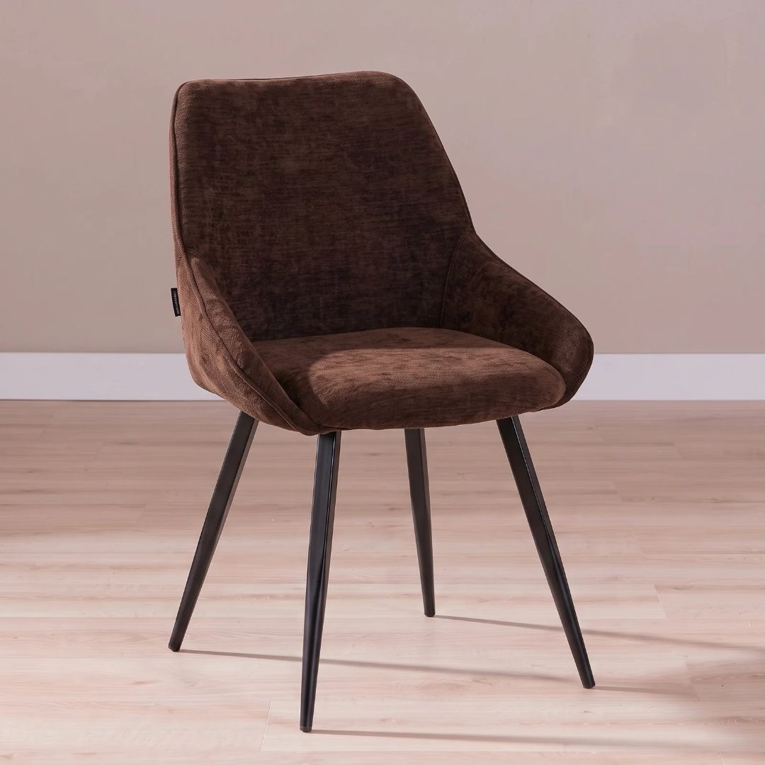 Eetkamerstoel Lynn velvet bruin