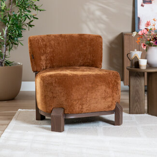Fauteuil Bliss velvet oker