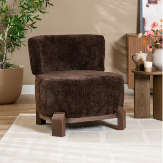 Fauteuil Bliss velvet bruin