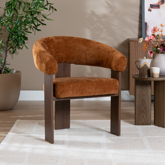 Fauteuil Liva velvet oker