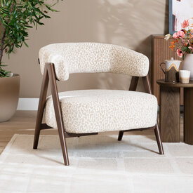 Fauteuil Yasmin leopard taupe