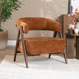 Fauteuil Yasmin velvet oker