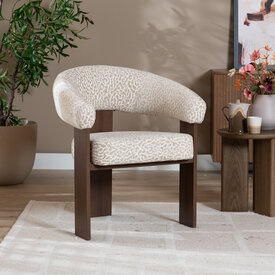 Fauteuil Liva leopard taupe