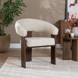 Fauteuil Liva leopard taupe