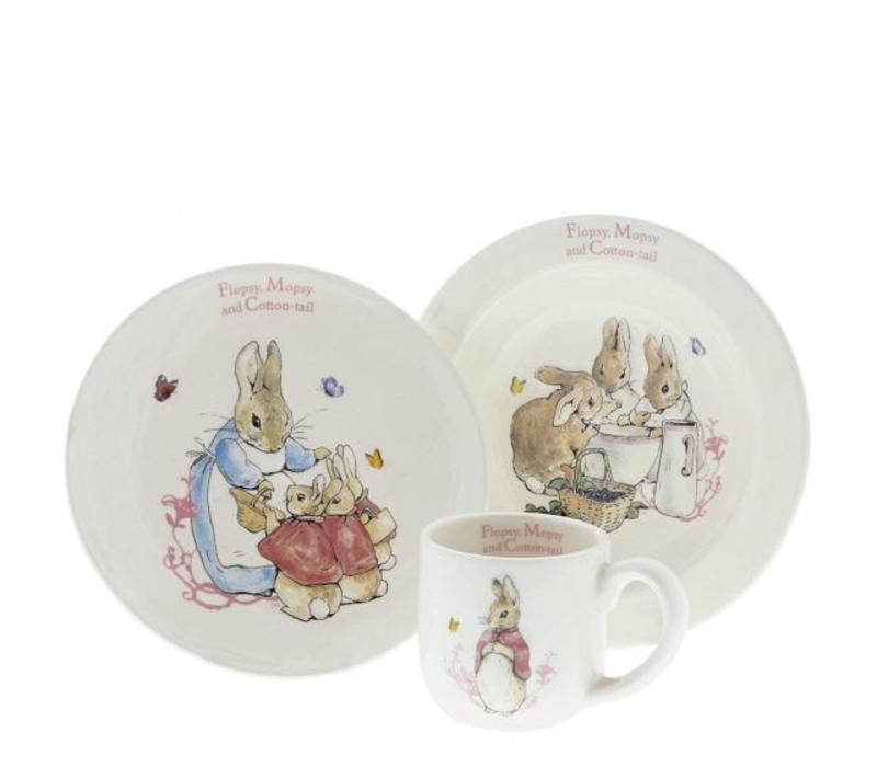 Beatrix Potter - Flopsy, Mopsy & Cotton-tail Three-Piece Nursery Set