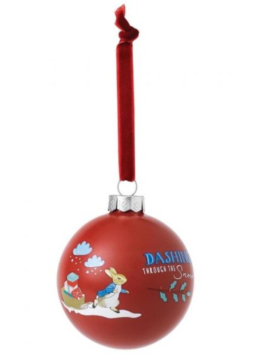 Beatrix Potter Peter Rabbit Merry Christmas Bauble - Beatrix Potter
