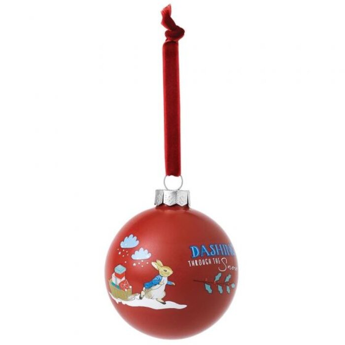 Beatrix Potter Peter Rabbit Merry Christmas Bauble - Beatrix Potter