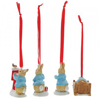 Beatrix Potter - Peter Rabbit Set of 4 Hanging Ornaments